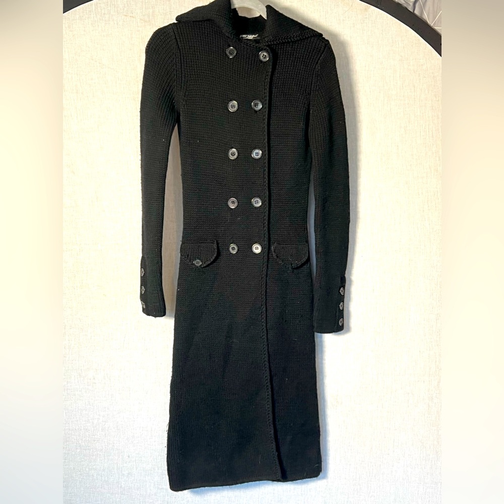 Betsey Johnson 100% Wool Black Women Coat- Small‎